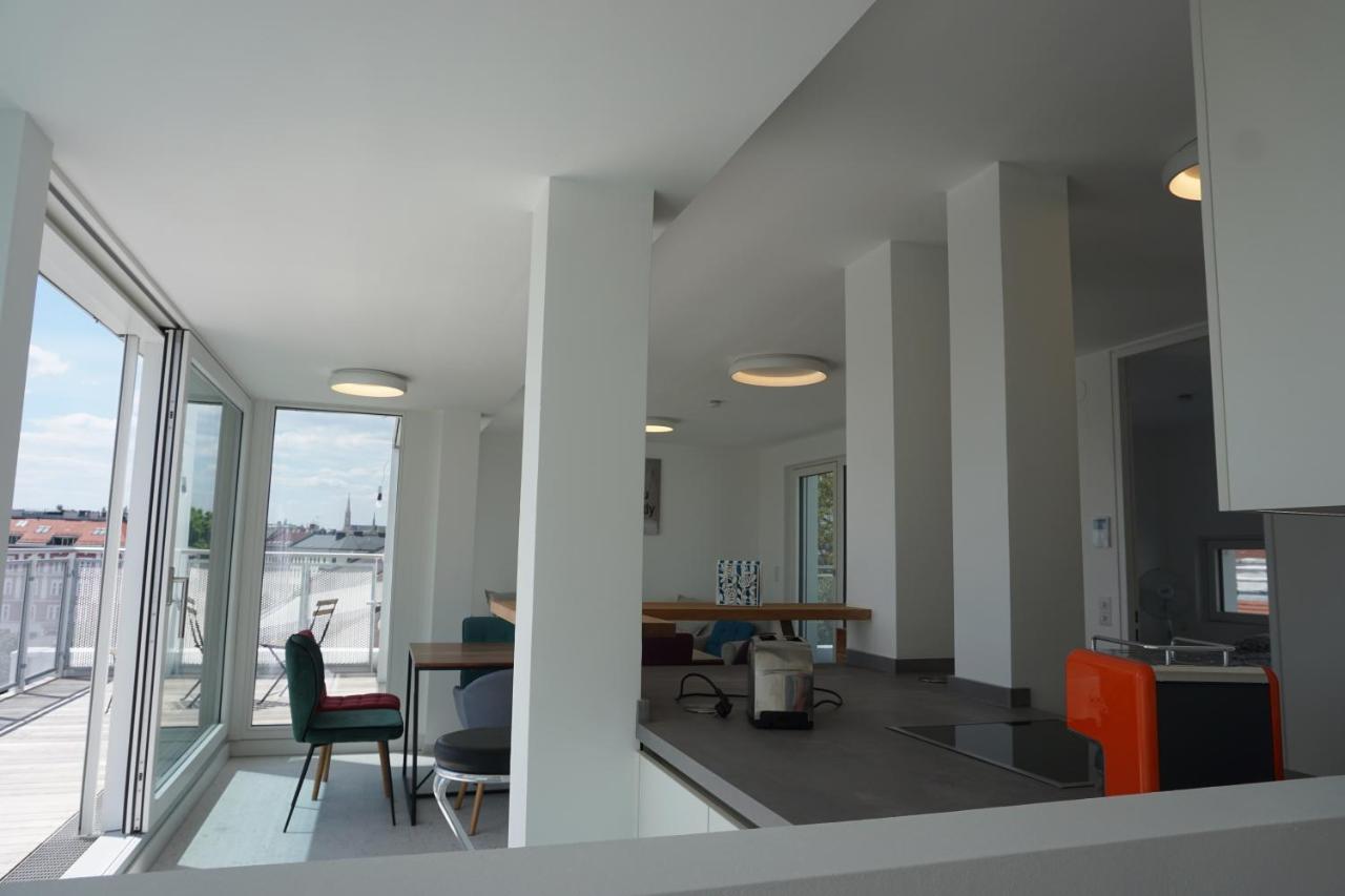 Apartamento Augartenblick Penthauscombo 15/16 - Blick Zum Riesenrad Viena Exterior foto