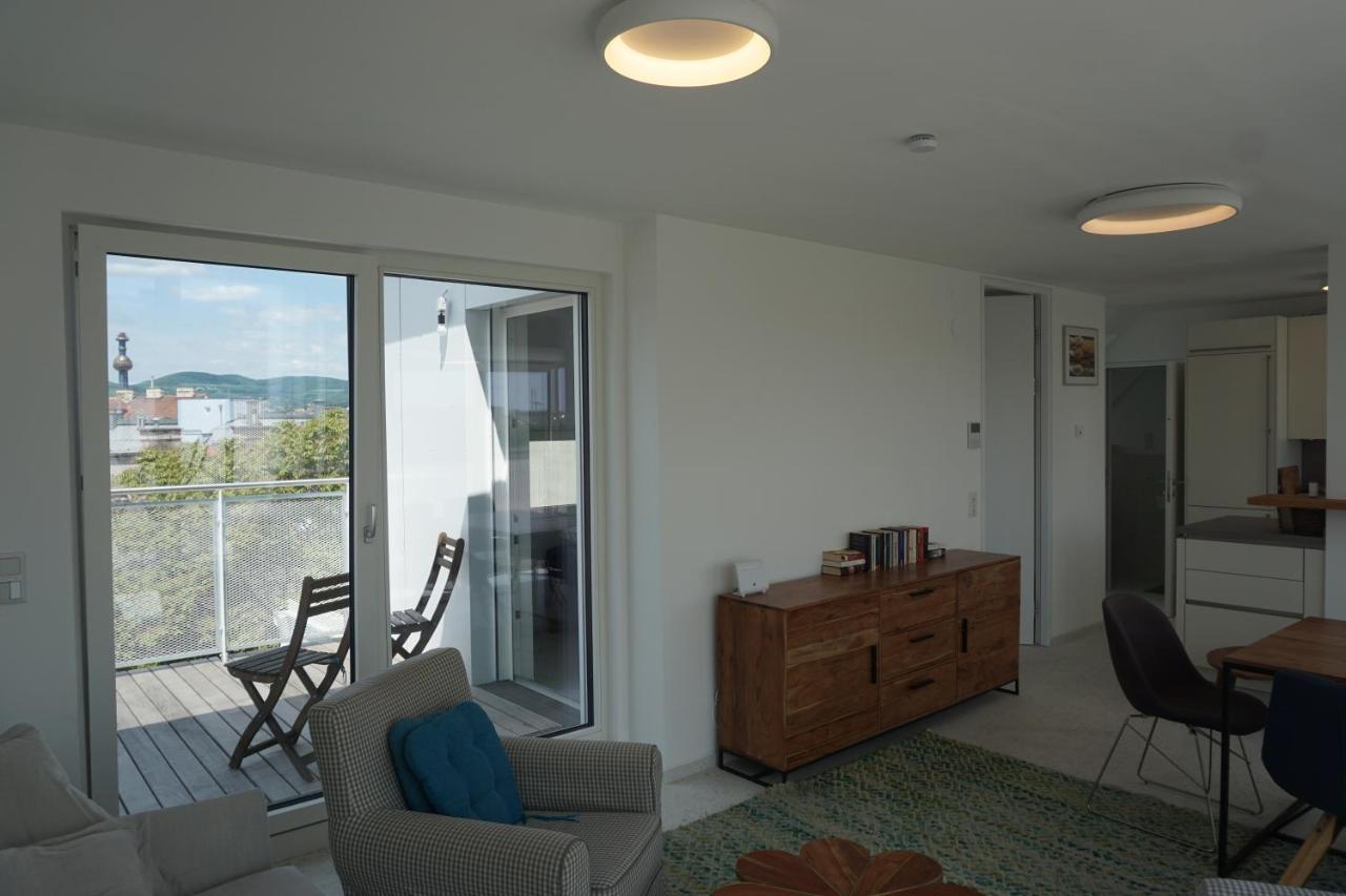 Apartamento Augartenblick Penthauscombo 15/16 - Blick Zum Riesenrad Viena Exterior foto
